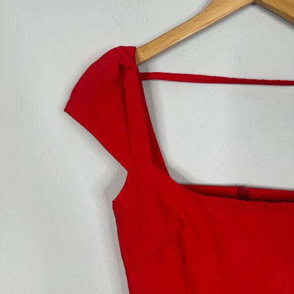 ASOS Vesper Bodycon Red Midi Dress - Picture 5 of 9